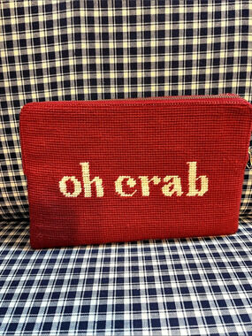 Mark Graham Red & Cream woolen clutch